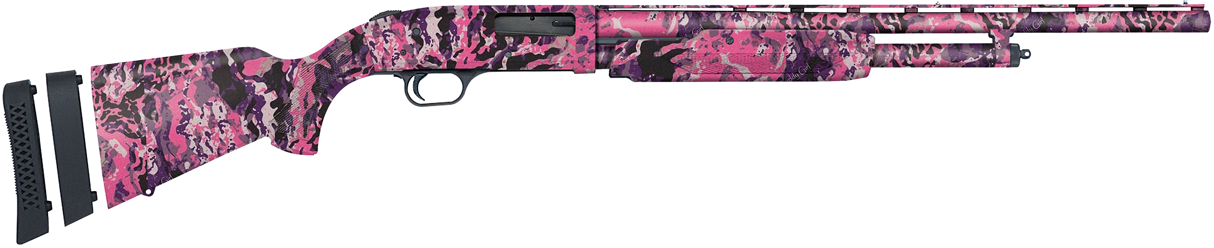 Mossberg 54161 500 Super Bantam Youth 20 Gauge 3″ 5+1 22″ Vent Rib Barrel, EZ-Reach Forend, Dual Extractors, Overall Muddy Girl Wild, Synthetic Stock w/Adjustable LOP Spacer Includes Accu-Set Chokes