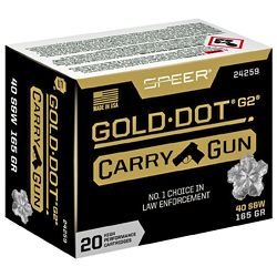 SPR GLD DOT CARRY GUN 40S&W 165GR HP