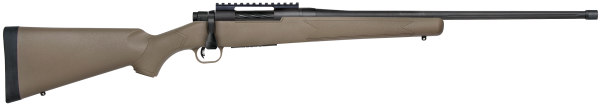 Mossberg 28253 Patriot Predator Full Size 22-250 Rem 5+1 22″ Matte Blued Fluted Threaded Barrel, Matte Blued Picatinny Rail Receiver, Fixed Flat Dark Earth Synthetic Stock
