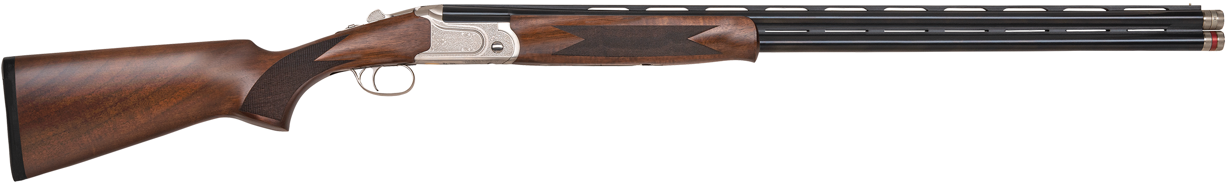 Mossberg 75482 Gold Reserve  Full Size 20 Gauge Break Open 3″ 2rd 30″ Blue Polished Vent Rib Barrel, Silver Polished Engraved Stainless Steel Receiver, Fixed Black Walnut Stock, Right Hand