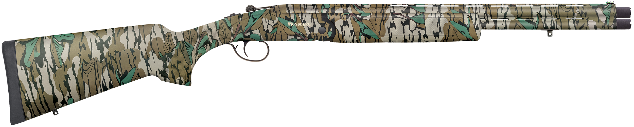 Mossberg 75487 Silver Reserve Eventide Turkey Over/Under 28 Gauge 2.75″ 2rd 20″, Mossy Oak Greenleaf, Synthetic Furniture, Fiber Optic Sight, Ext. Turkey Choke