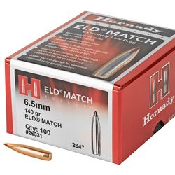 HRNDY ELD-M 6.5MM .264 140GR 100CT