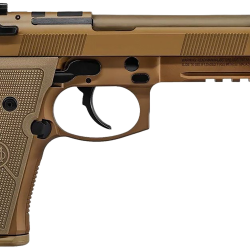 Beretta USA JS92M9A4GM M9A4  9mm Luger 5.10″ Threaded Barrel 18+1, Flat Dark Earth Cerakote Polymer Frame, Serrated Steel Optic Cut Slide, Polymer Grip & Decocker Safety