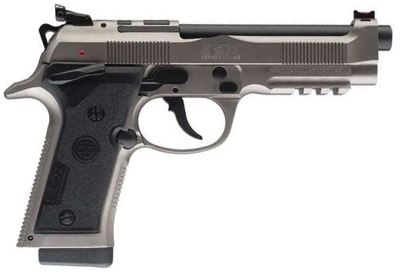 Beretta USA J92XPCO21 92X PCO Full Size Frame 9mm Luger 15+1 4.90″ Black Barrel, Gray Nistan Optic Ready/Serrated Steel Slide & Frame w/Beavertail & Picatinny Rail