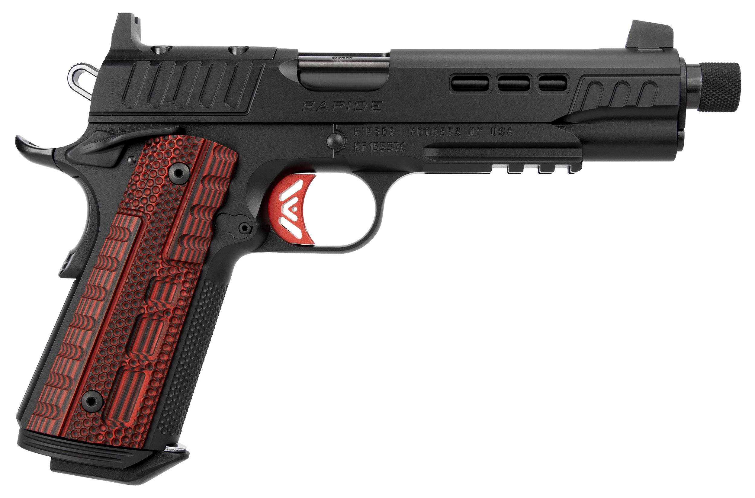 Kimber Mfg.,inc 3000439  Rapide Heat OR TFS 9mm 9+1 5.50″ Stainless Steel Slide Kimpro II Black G10 Grip