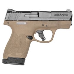 S&W SHIELD PLS 9MM 3.1″ 13 TS FDE/BK