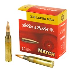 S&B 338LAPUA 250GR SIERRA HPBT 10/BX
