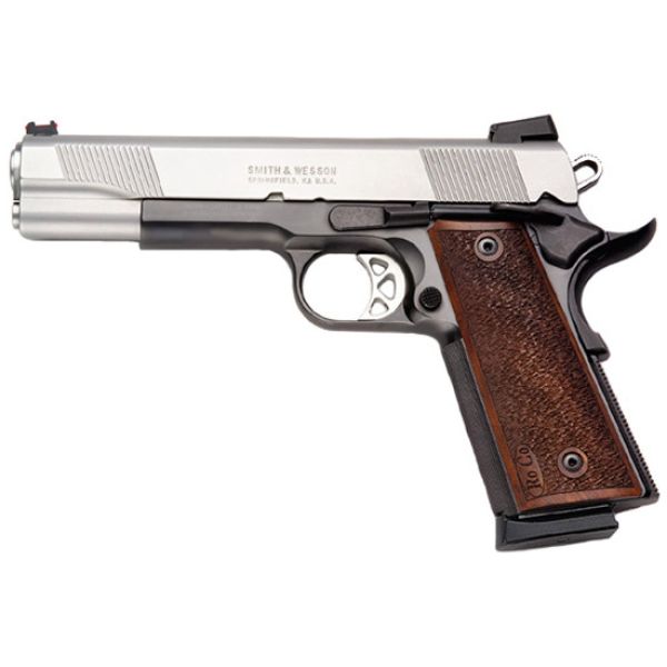 SW PC 1911 45ACP 5 SS PRO SERIES WOOD GRIP 8RD