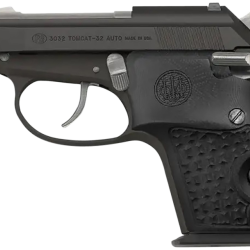 Beretta USA SPEC0696A 3032 Tomcat Silver Black Gorilla Micro-Compact 32 ACP 7+1, 2.90″ Silver Steel Threaded Tip-Up Barrel, Matte Black Serrated Steel Slide, Black Aluminum Frame