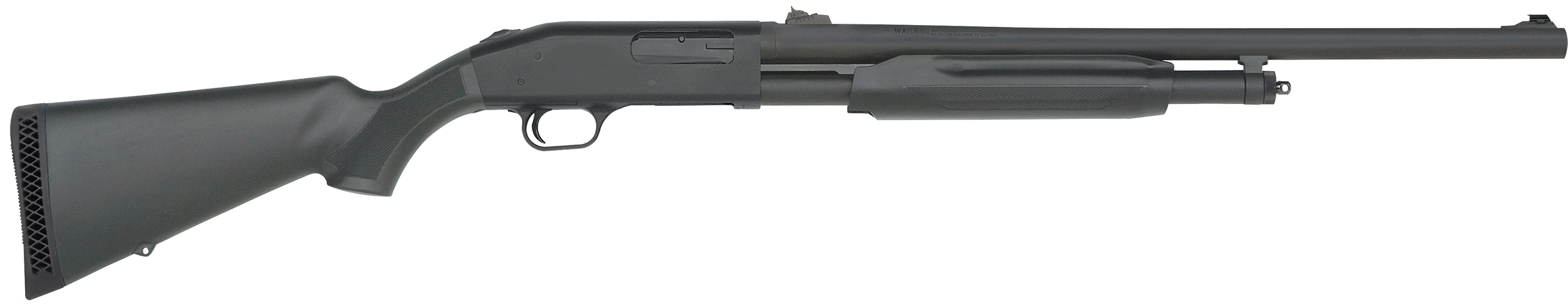 Mossberg 56424 500 Slugster 12 Gauge Pump 3″ 5+1 24″ Matte Blued Steel Barrel, Matte Blued Receiver, Fixed Synthetic Stock
