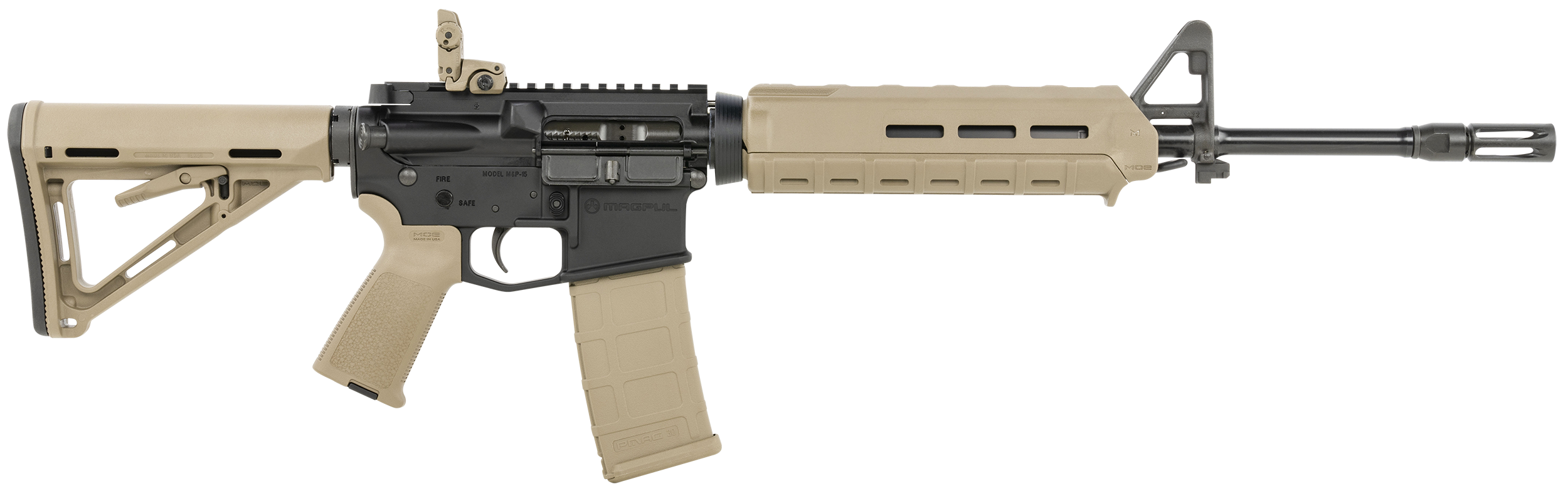 Smith & Wesson LE 311054 M&P15 Magpul MOE 
Semi-Automatic 223 Remington/5.56 NATO 16″ 30+1 Magpul MOE SL Flat Dark Earth Stk Black Armornite