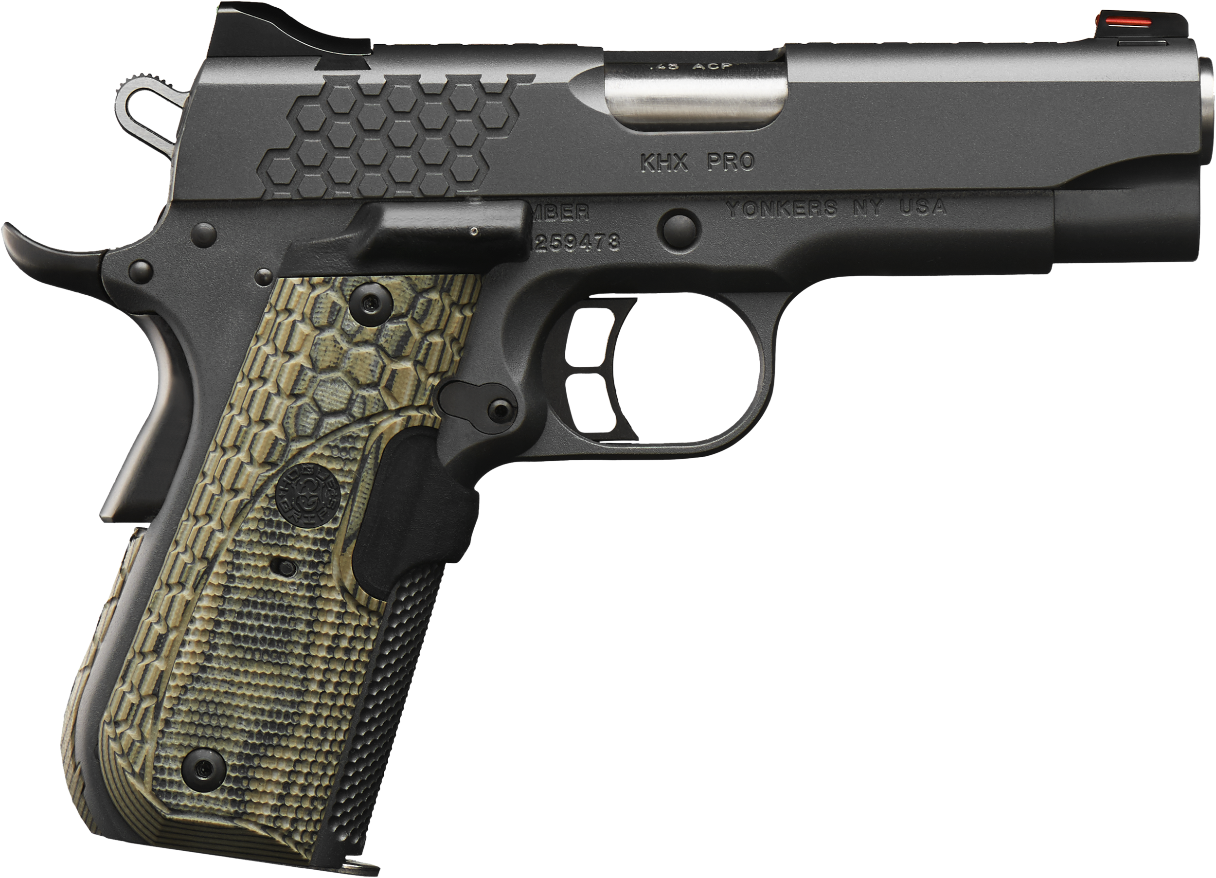 Kimber Mfg.,inc 3000361 KHX Pro 45 ACP 7+1 4″ Stainless Steel Slide Gray KimPro II G-10 Grip