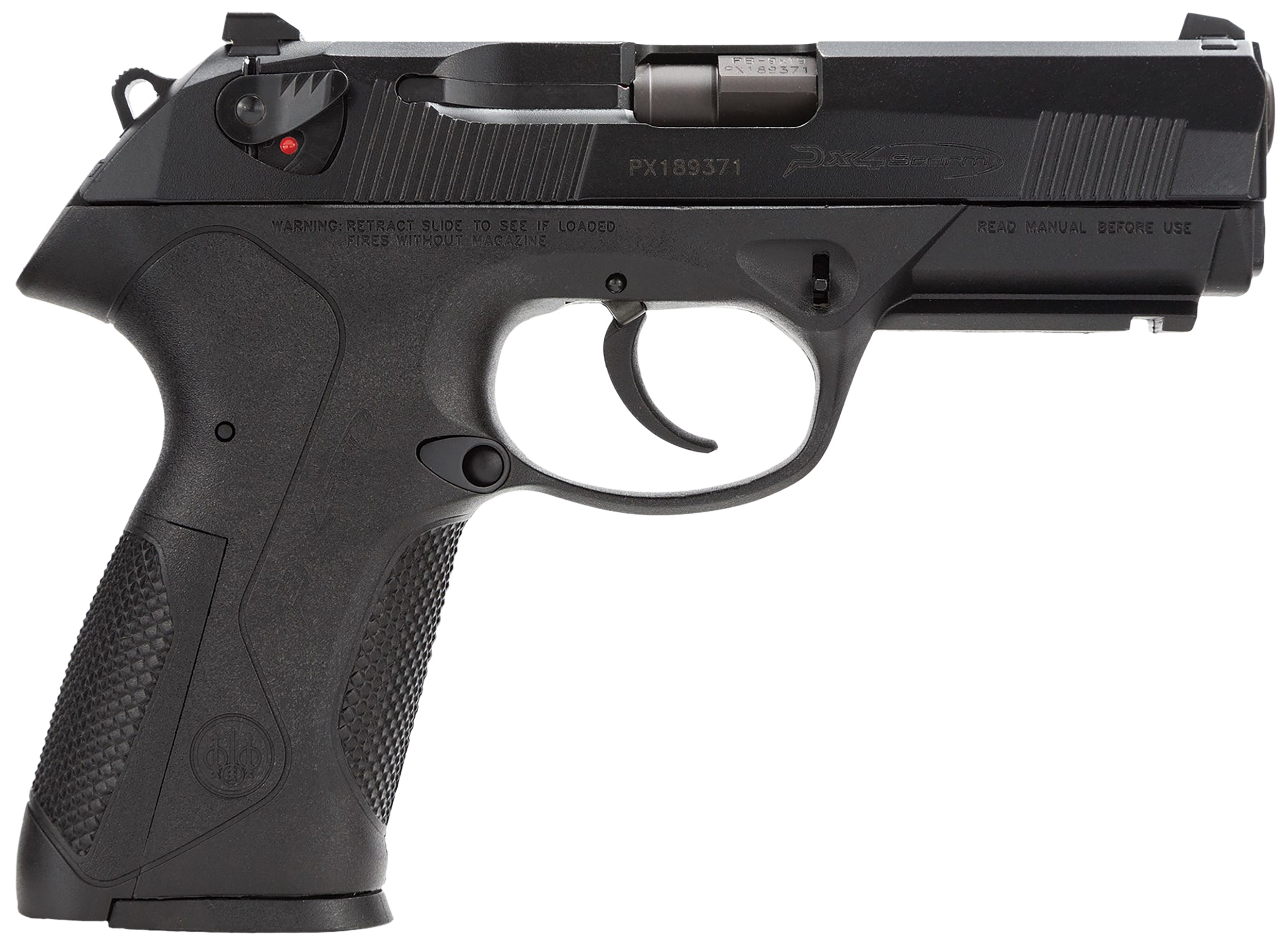 Beretta USA JXF9G20CA Px4 Storm *CA Compliant Full Size Frame 9mm Luger 10+1, 4.10″ Black Steel Barrel, Black Bruniton Serrated Steel Slide, Black Polymer Frame w/Picatinny Rail, Ambidextrous