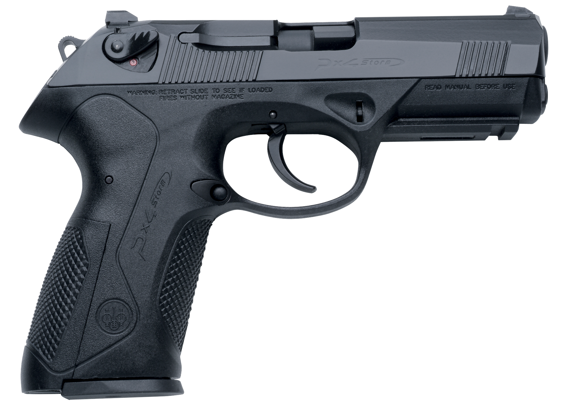 Beretta USA JXF4F20CA Px4 Storm *CA Compliant Full Size Frame 40 S&W 10+1, 4.10″ Black Steel Barrel, Black Bruniton Serrated Steel Slide, Black Polymer Frame w/Picatinny Rail, Ambidextrous