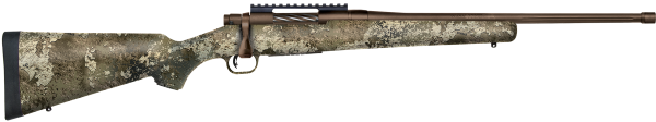 Mossberg 28254 Patriot Predator Full Size 350 Legend 4+1 20″ Patriot Brown Cerakote Fluted Threaded Barrel, Patriot Brown Cerakote Receiver w/Picatinny Rail, Fixed TrueTimber Strata Synthetic Stock