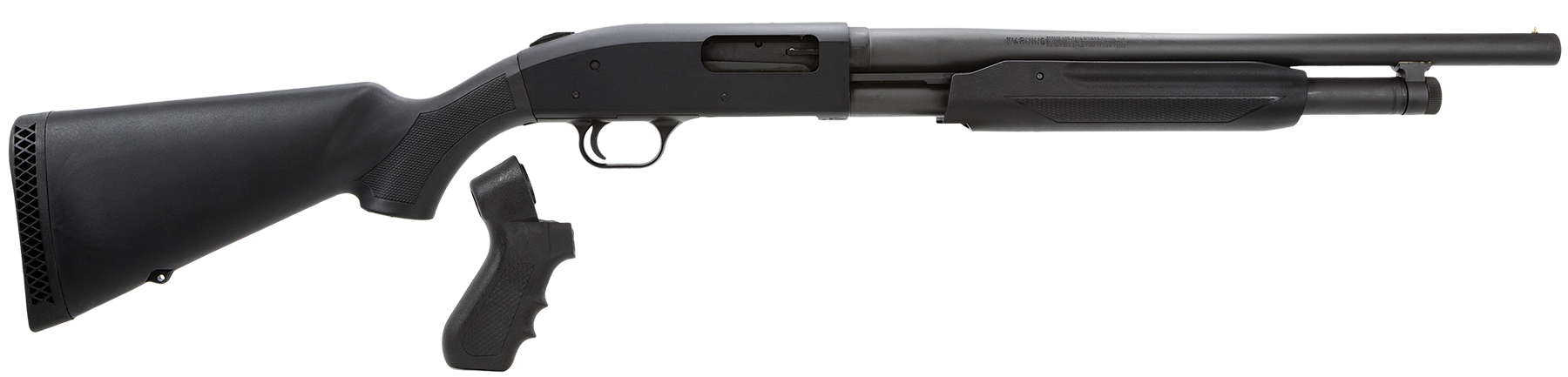 Mossberg 50521 500 Special Purpose 12 Gauge 5+1 3″ 18″ Barrel, Parkerized Finish, Aluminum Receiver, Synthetic Stock, Accu-Set Chokes, Includes Exclusive Pistol Grip Kit