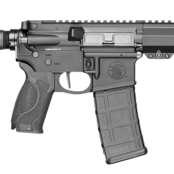 Smith & Wesson 13658 M&P15  223 / 5.56 NATO 7.50″ Armornite Barrel 30+1, Fixed Arm Brace, Black Interchangeable Palmswell Grip Inserts, Manual Safety, Straight Buffer Tube, Optics Ready