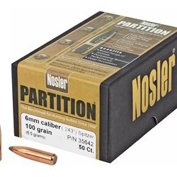 NOSLER 6MM 100GR SP PARTITION 50CT