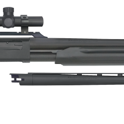 Mossberg 58244 500 Field/Deer 12 Gauge 5+1 3″ 28″ Vent Rib/24″ Slugster Barrels, Blued Metal Finish, Synthetic Dual Comb Stock,  Includes Accu-Set Chokes & 2.5x20mm Scope