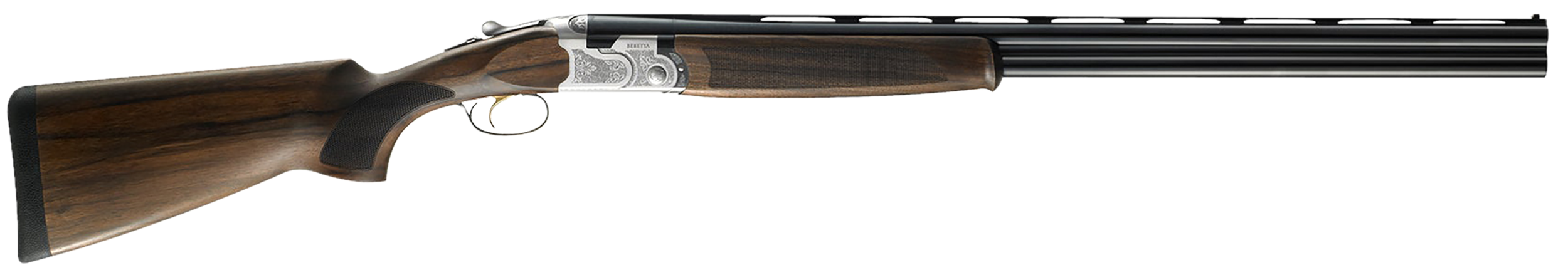 Beretta USA J686SJ0 686 Silver Pigeon I Full Size 12 Gauge Over/Under 3″ 2rd 30″ Blued Optima Bore HP Barrel, Nickel w/Floral Engraving Aluminum Receiver, Fixed Oiled Walnut Stock, Right Hand