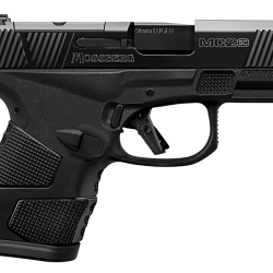 Mossberg 89045 MC2sc Sub-Compact 9mm Luger 3.40″ 10+1 Matte Black DLC Stainless Steel with Optics Cut Aggressive Textured Black Polymer Grip with Cross-Bolt Safety