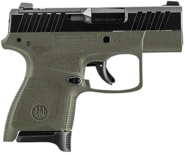 Beretta USA JAXN9278A1 APX A1 Carry Micro-Compact Frame 9mm Luger 8+1 3″ Blued Steel Barrel, Black Serrated Steel Slide, OD Green Polymer Frame, Polymer Grip