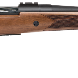Mossberg 27849 Patriot  7mm-08 Rem 5+1 22″ Fluted Barrel w/Recessed Match Crown, Matte Blued Metal Finish, Spiral-Fluted Bolt, Walnut Stock, Drop Box Magazine, Adjustable LBA Trigger